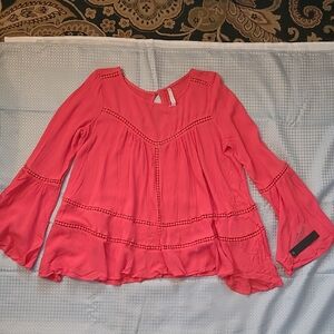 Chic Flared Sleeve Blouse